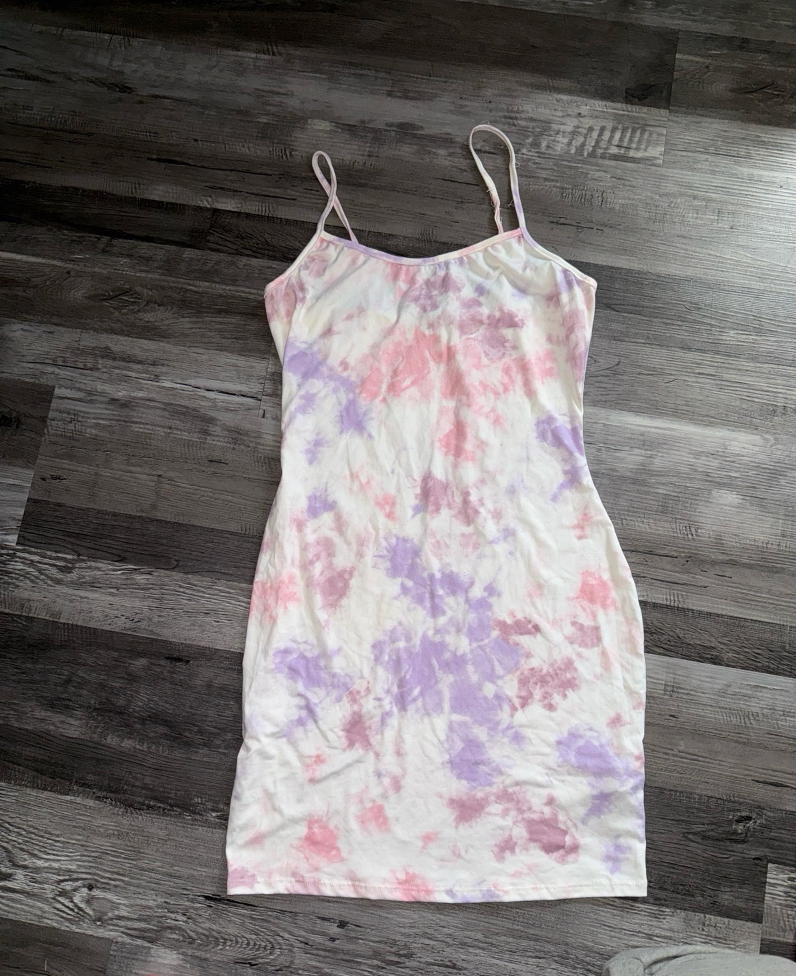Pink and purple tie-dye dress