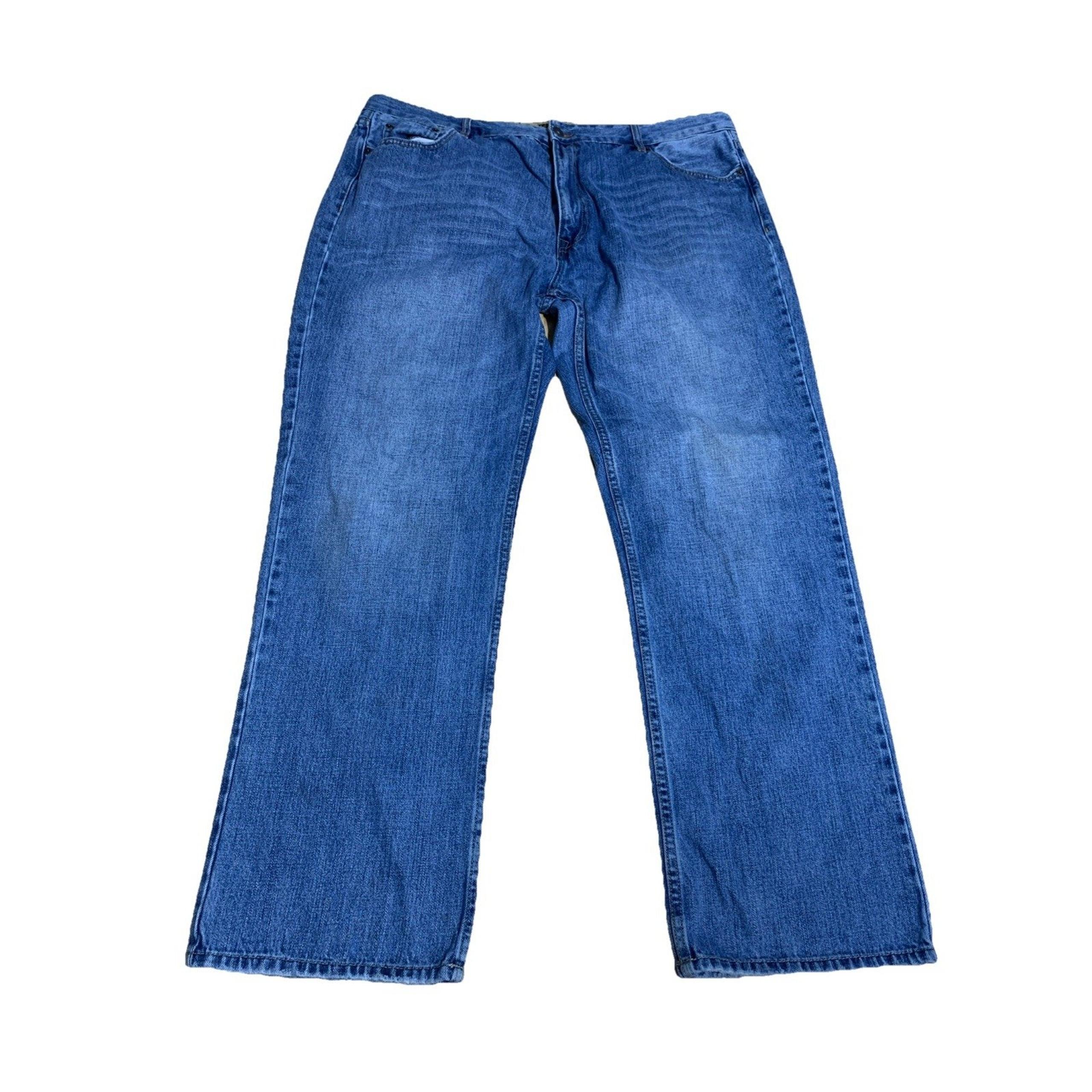 PLUGG Denim Jeans Men 42 X 32 Some Wear Work Barn Jeans Blue