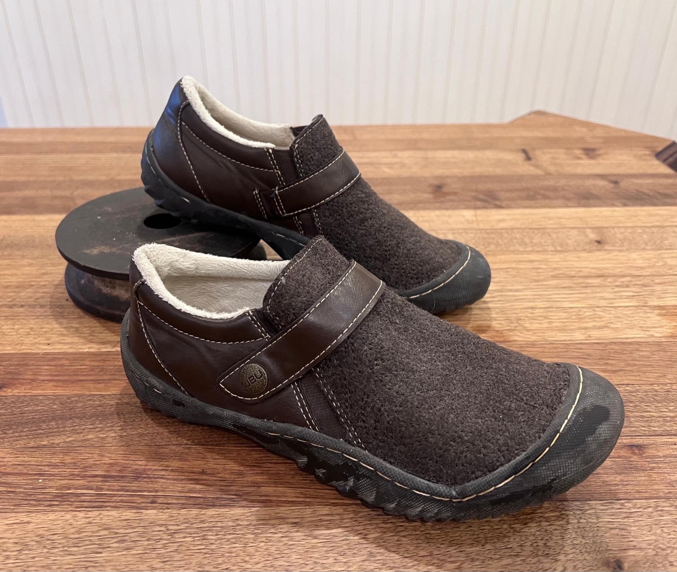 JBU by Jambu Shoes Womens 8M Blakely Encore Slip On Brown Wool Casual Comfort
