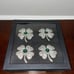 Four leaf clover jeweled napkin rings