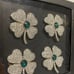 Four leaf clover jeweled napkin rings