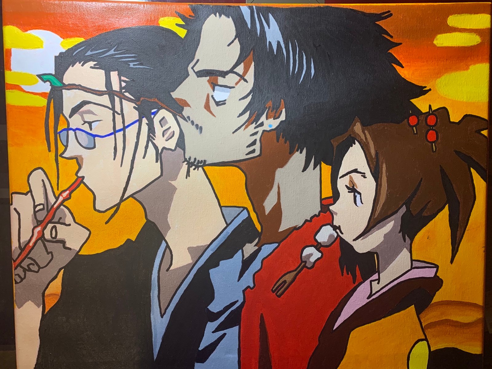 Samurai Champloo acrylic painting