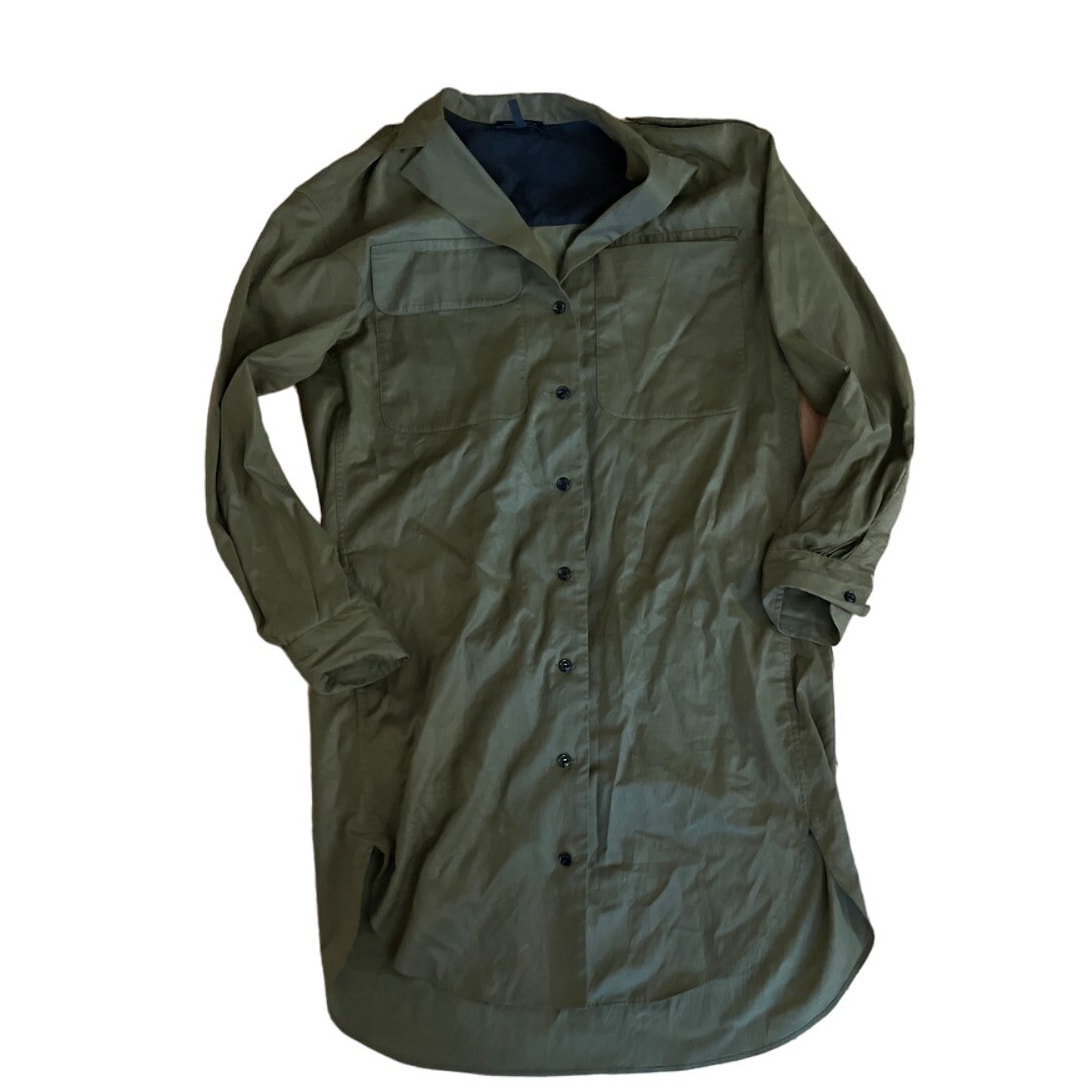Rag & Bone Dark Olive Mason Button Up Shirt Dress Size Medium