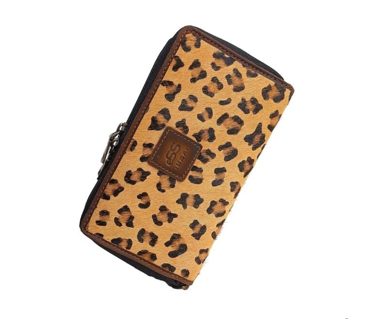 Real Leather Leopard Purse, Wallet