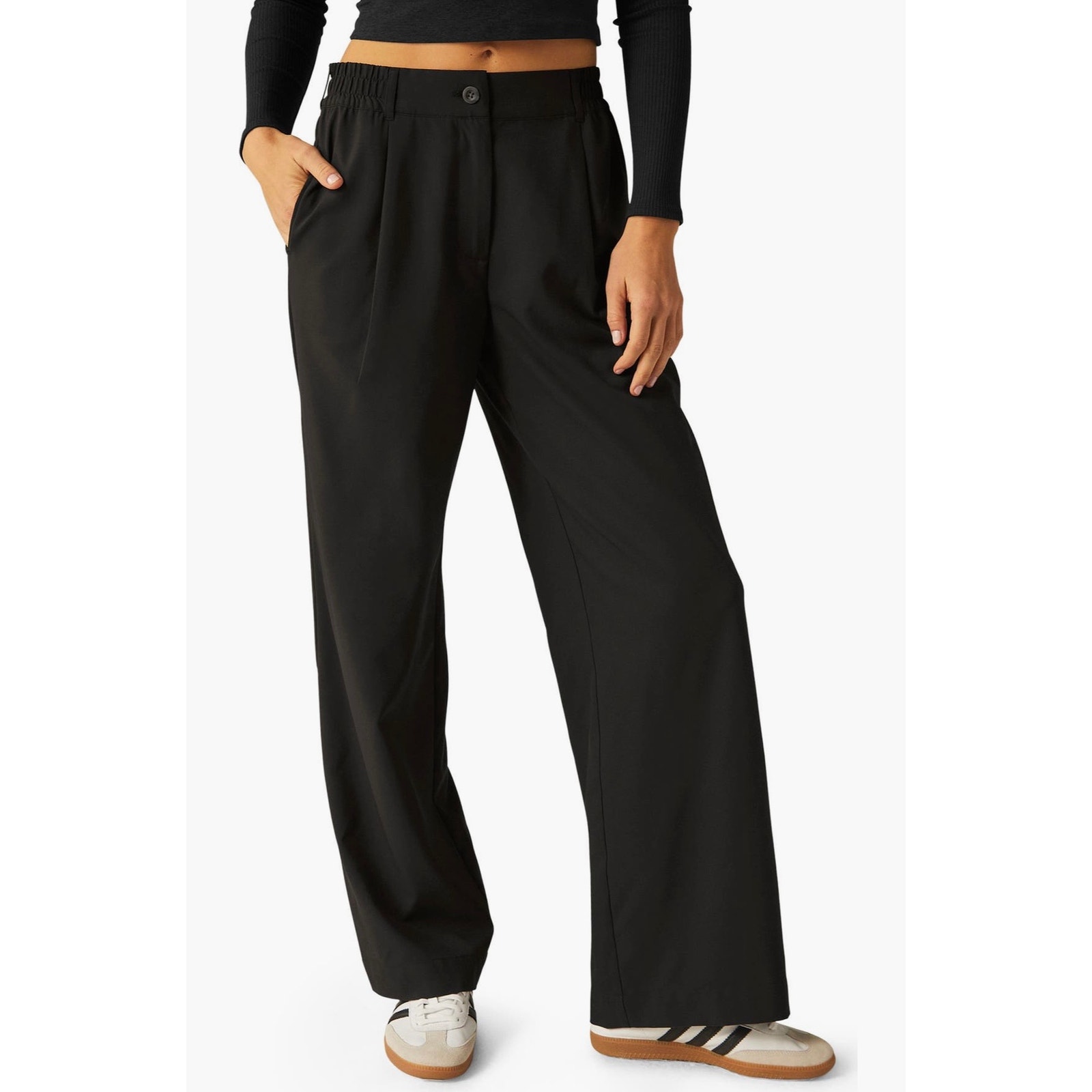 Beyond Yoga Status black women’s Trousers (new)