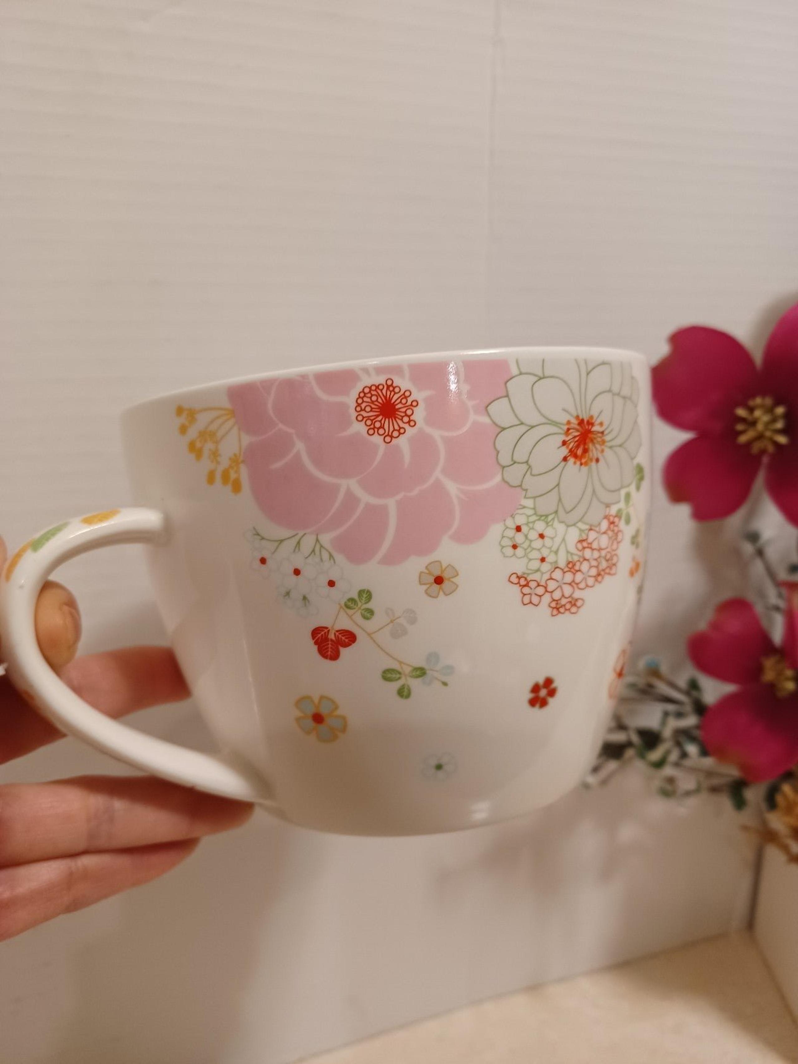 New Jumbo Garden Flowers Ceramic Mug