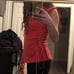 Design Aragon Jacquard Coral Lace Up Blouse Small