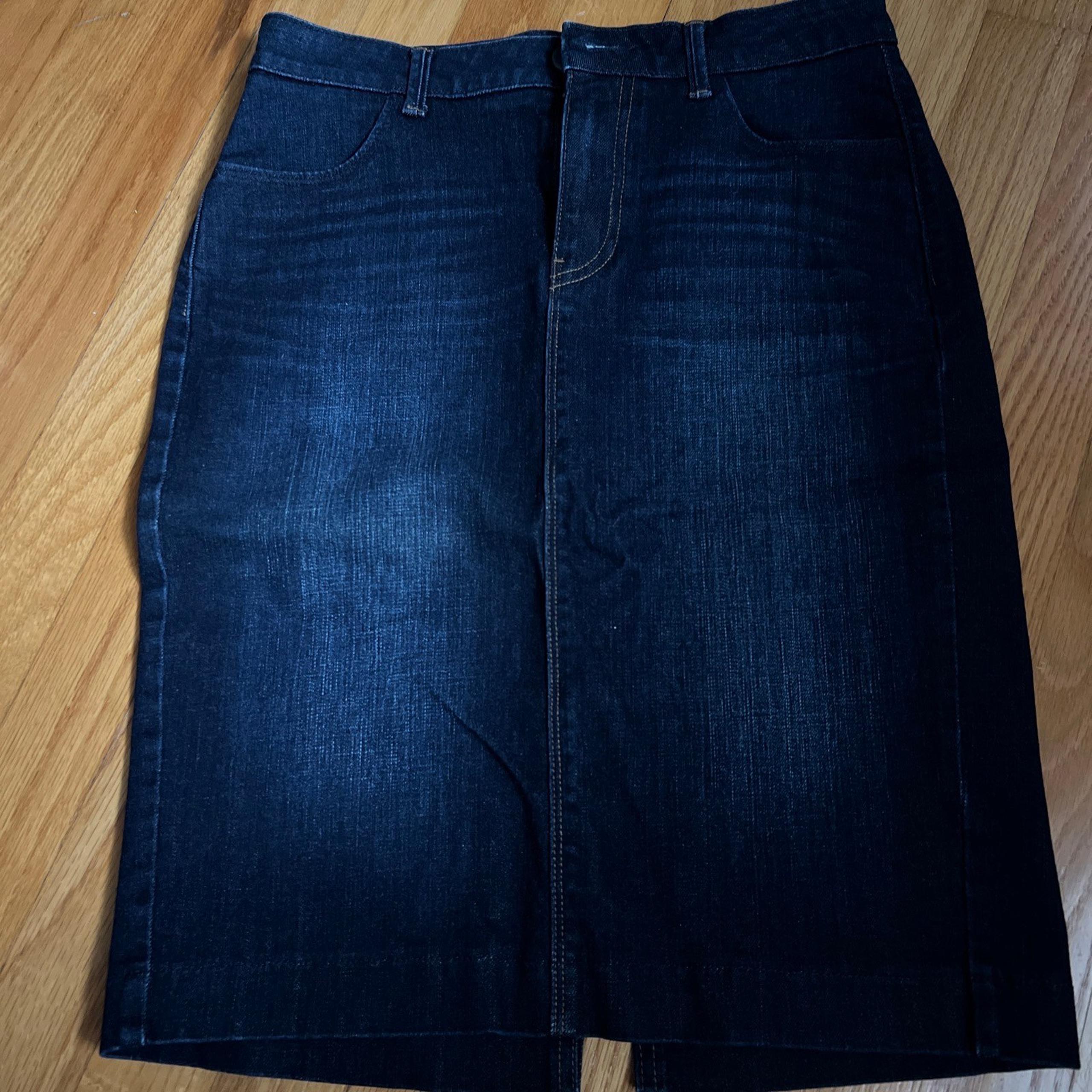 VTG uniqlo women pencil jeans skirt S