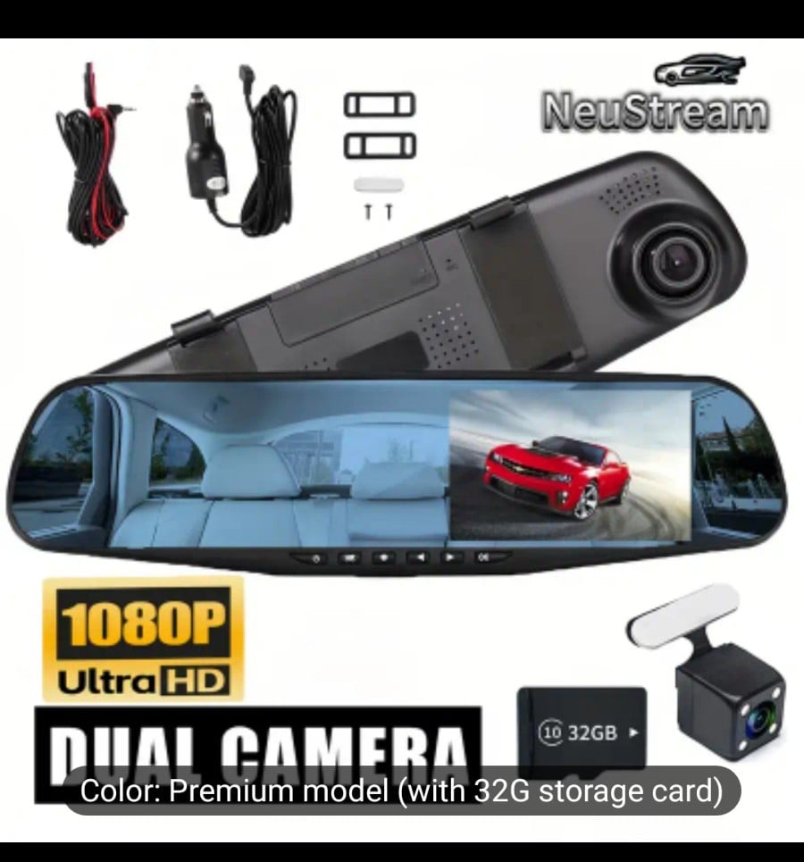 2K Dual Camera, Dash Cam For Cars, Front And Inside, Car Camera With IR Night