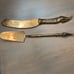 Rare large brass cutlery cake knife and serving utensil Naga Asian dragon featur