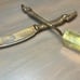 Rare large brass cutlery cake knife and serving utensil Naga Asian dragon featur