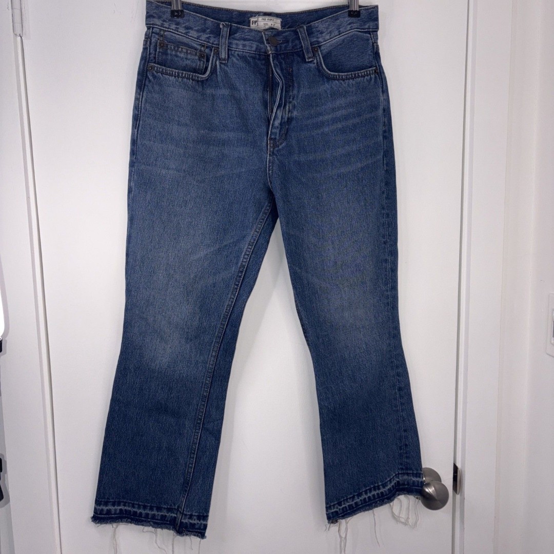 We the Free People Jeans 27 Yucca Valley Relaxed Wide Leg Slouch Straight Cropp