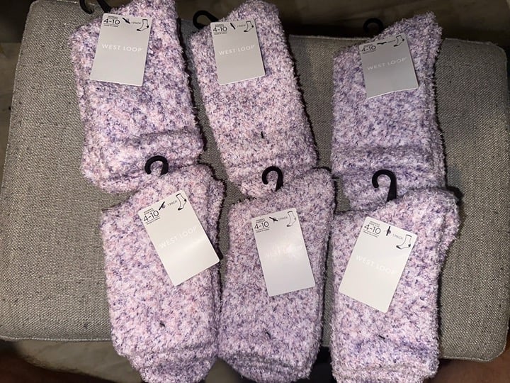 West Loop Womens Pink Soft Cozy Warm & Fuzzy Socks Size 4-10. 6 Pairs Deal