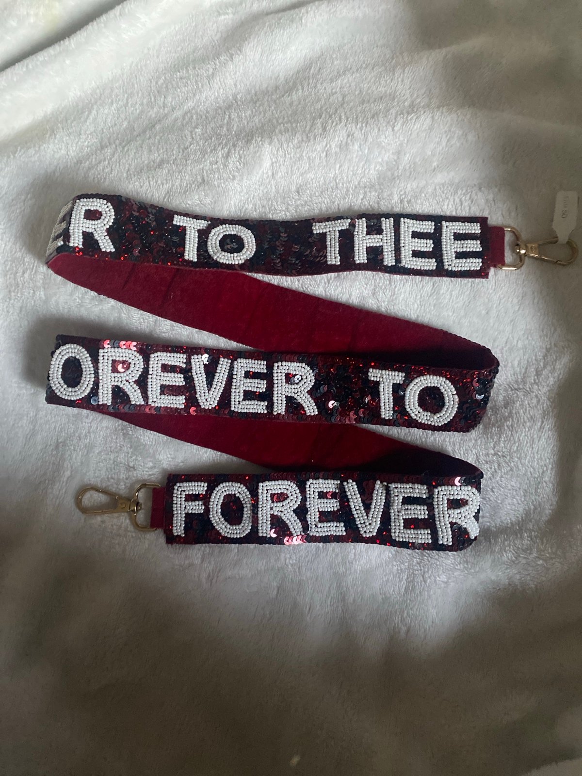 Bag strap “forever to thee” (NWT)