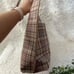 Elliott Lucca Delphine Plaid Faux Leather East WestTote Bag with Slim Pouch NEW