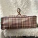 Elliott Lucca Delphine Plaid Faux Leather East WestTote Bag with Slim Pouch NEW