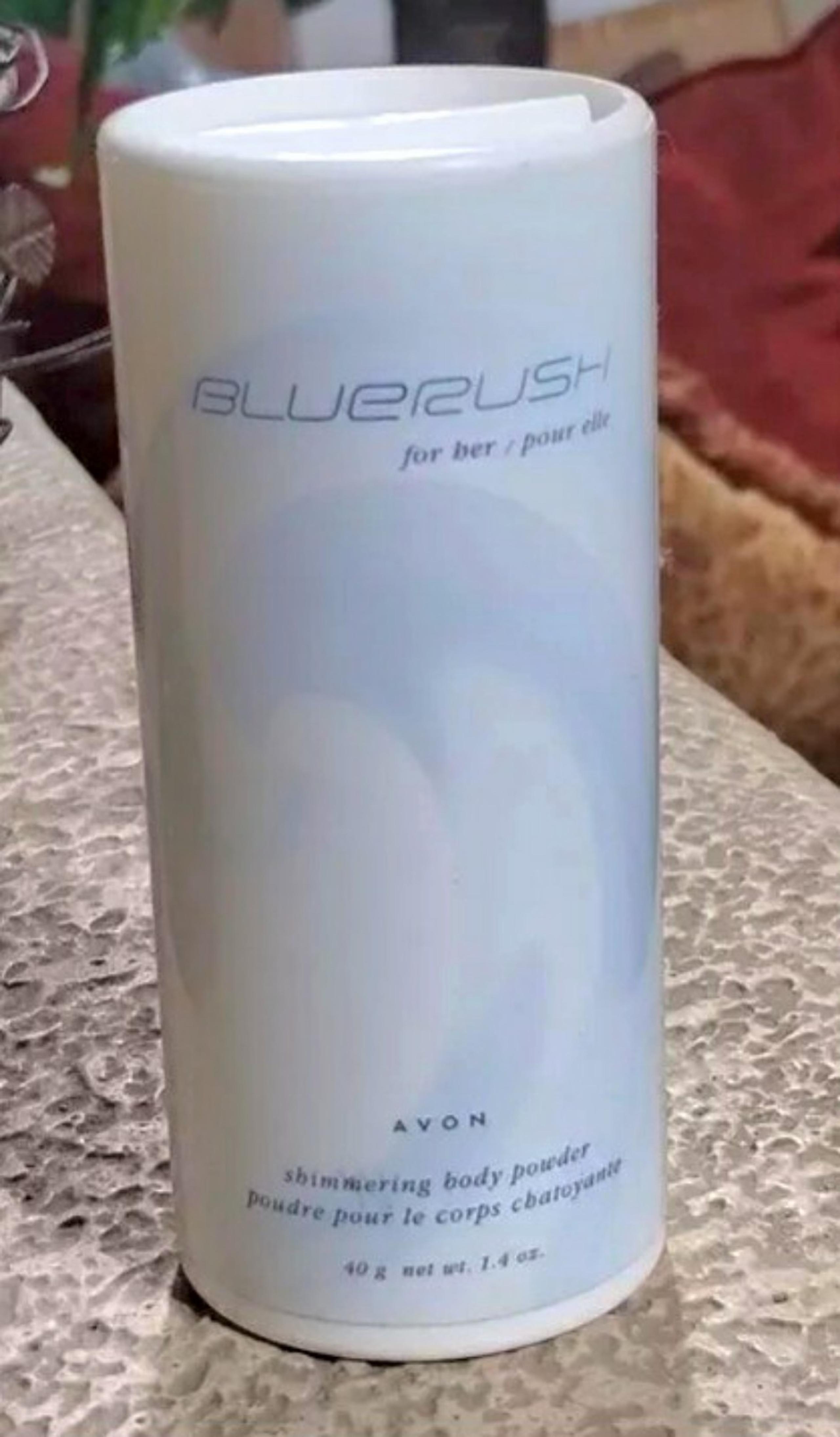 Avon BlueRush for Her Talc Shimmering Body Powder 1.4oz