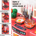 VisionKids Play Kitchen,Kids Ages 4-8 Girls Boys Age fa