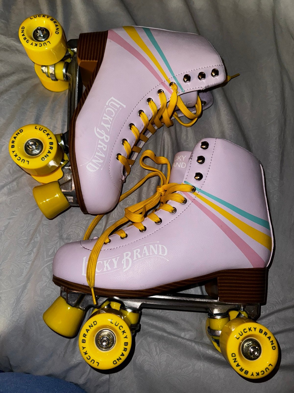 Retro Stripes Quad Roller Skate