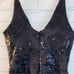 Dress The Population 250 Morgan Black Sequin V Lace Cocktail Dresss XS 0-2 EUC