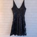 Dress The Population 250 Morgan Black Sequin V Lace Cocktail Dresss XS 0-2 EUC
