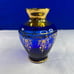 1 Blue Vecchia Murano Art Glass Vases - 5” tall - 24k gold leaf