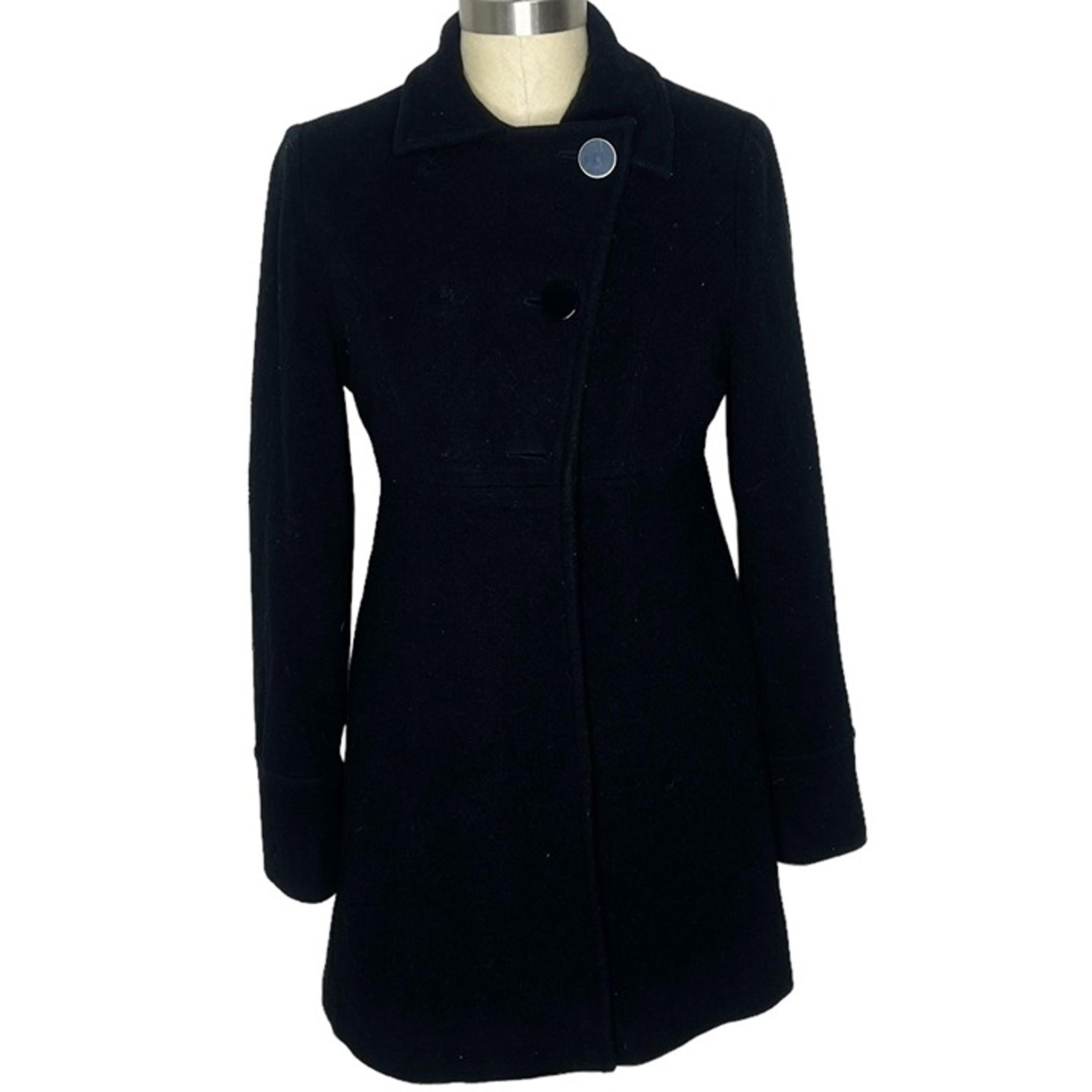 Express Pea Coat Womens Size S Black Wool Blend Fully Lined
