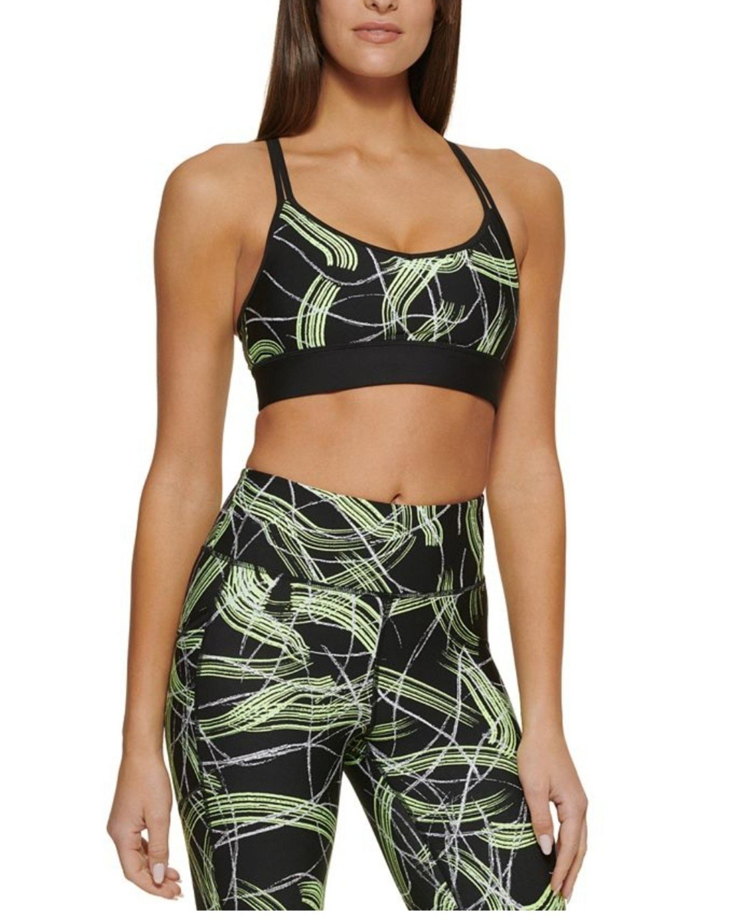 DKNY SPORT Women Electric Shock Printed Sports Bra