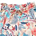 Nicole Miller Linen Blend Wide Leg Pants Medium Paper Bag Waist Tropical Floral