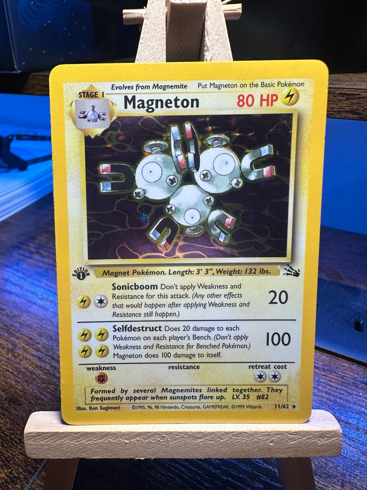 Pokémon Magneton Jungle 1st Edition Holo Rare Vintage NM / LP