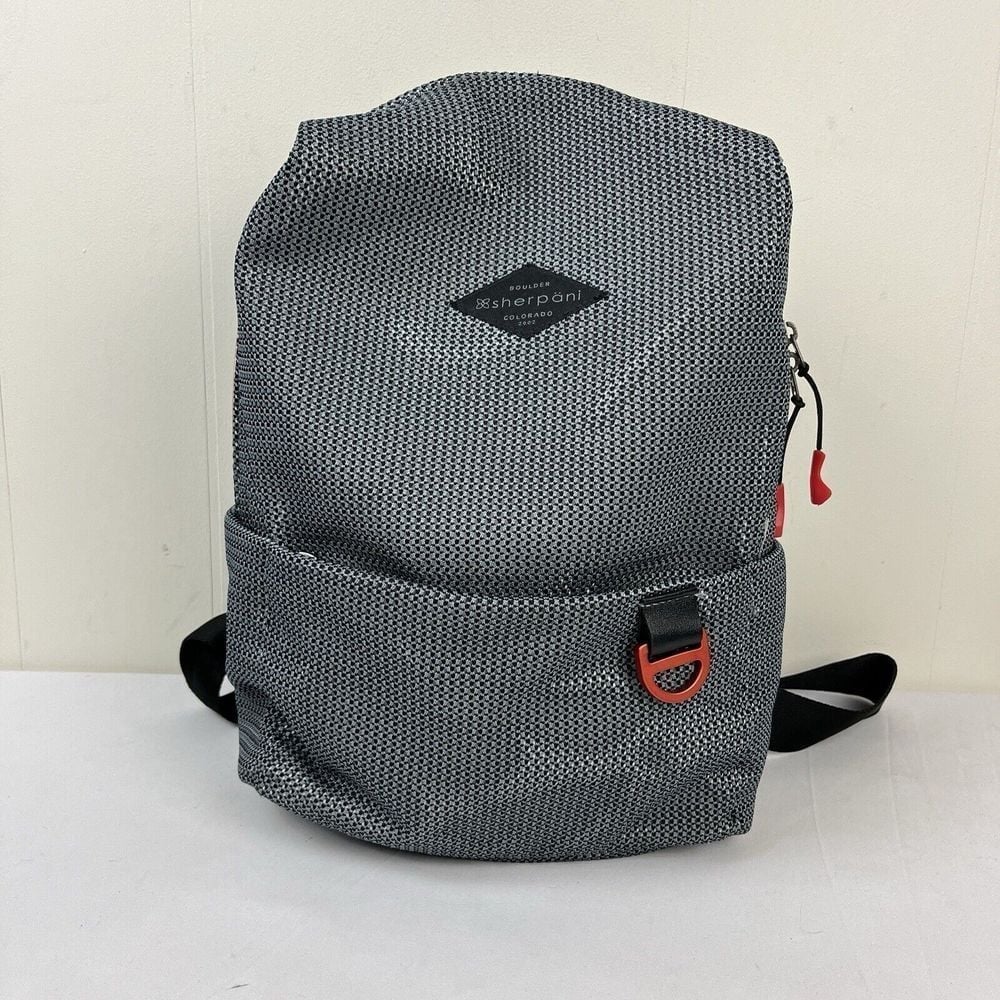 Sherpani Adeline Backpack Bag Graphite Gray Mesh Medium Size 14x9