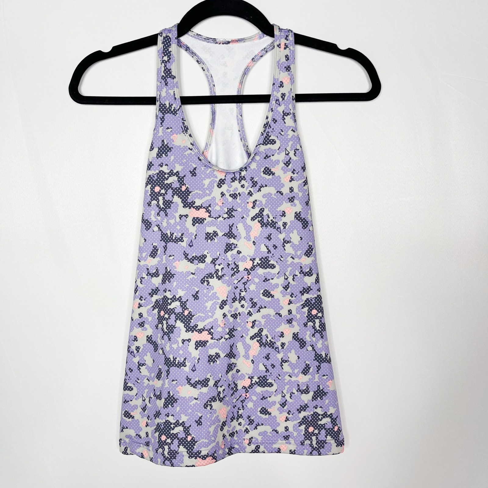 Ivivva by Lululemon Girls 12 Purple Camo Print Scoop Neck Racerback Tank Top