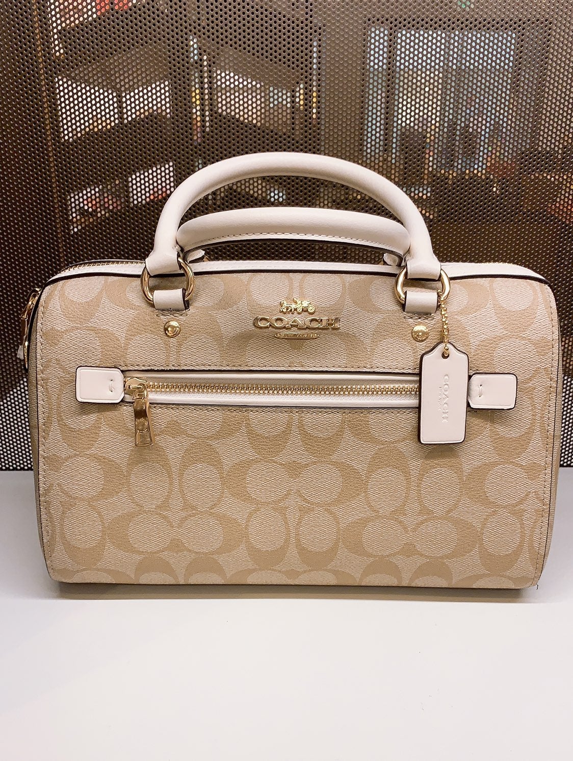COACH ROWAN SATCHEL IN SIGNATURE CANVAS