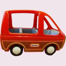 VINTAGE LITTLE TIKES DOLLHOUSE FAMILY RED MINI VAN-VERY NICE