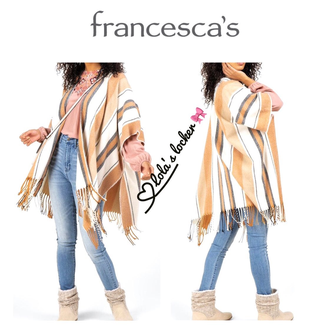 Francesca's Reese Striped Kimono