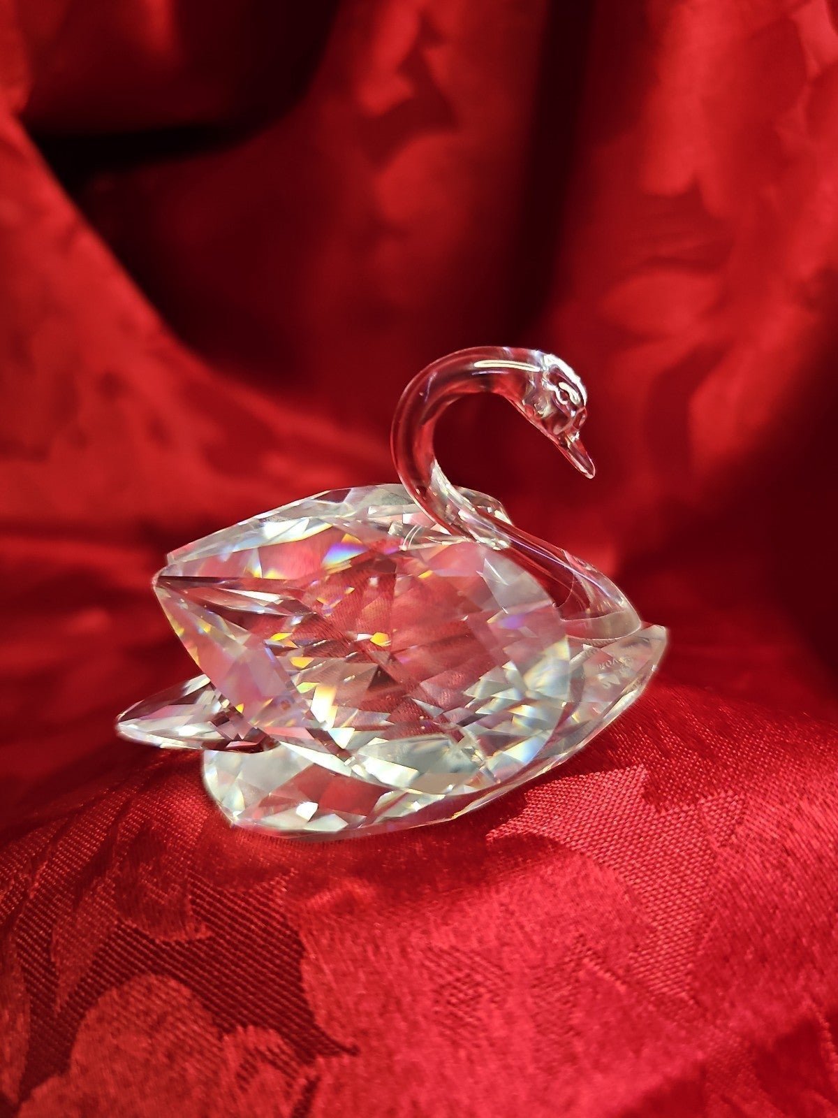 Swarovski silver crystal swan