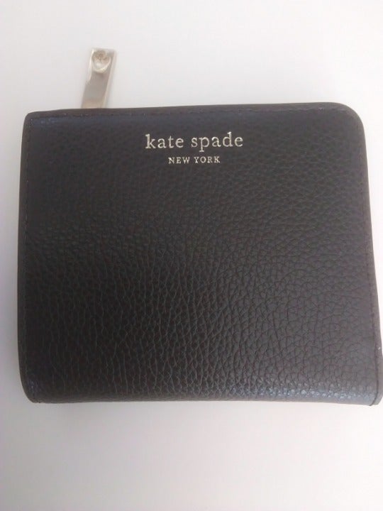 Kate Spade New Black Small L-Zip Bifold Wallet