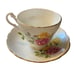 Consort Fine Bone China Teacup & Saucer Set With Floral Design - Made In England