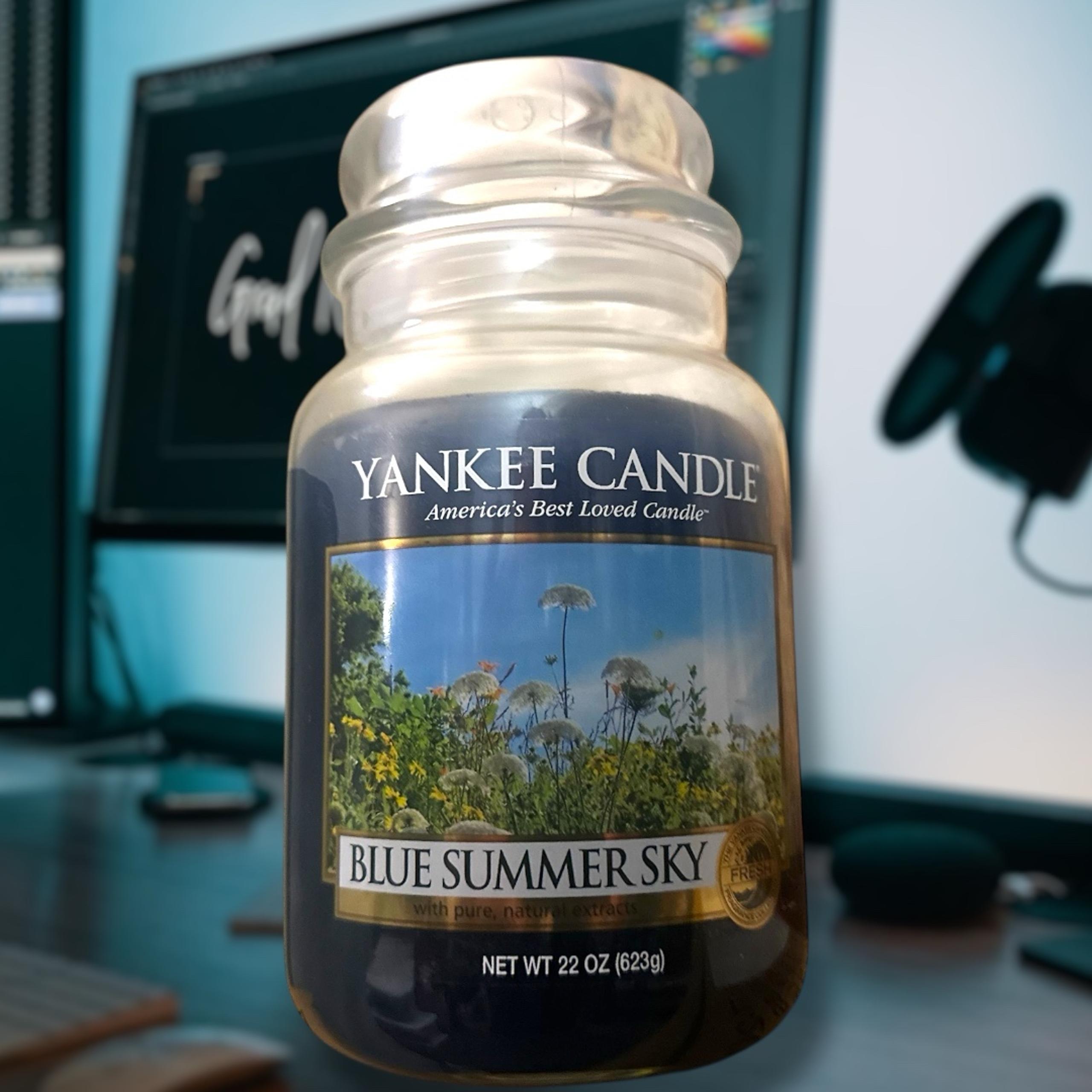 Yankee Candle “BLUE SUMMER SKY" Retired Candle