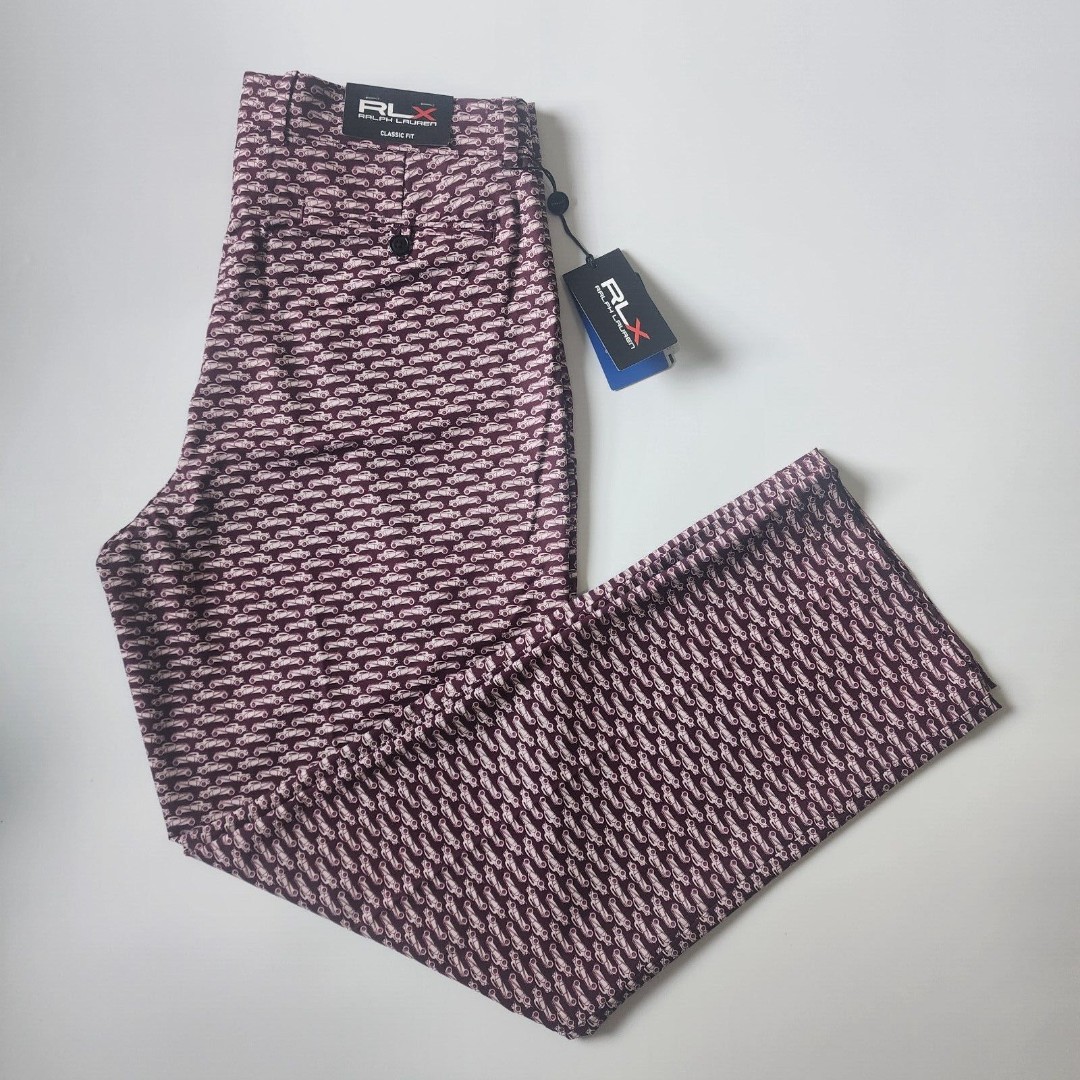 RLX Ralph Lauren Pant Men 34x30 Graphic Print Cars All Over Golf Classic Fit NWT