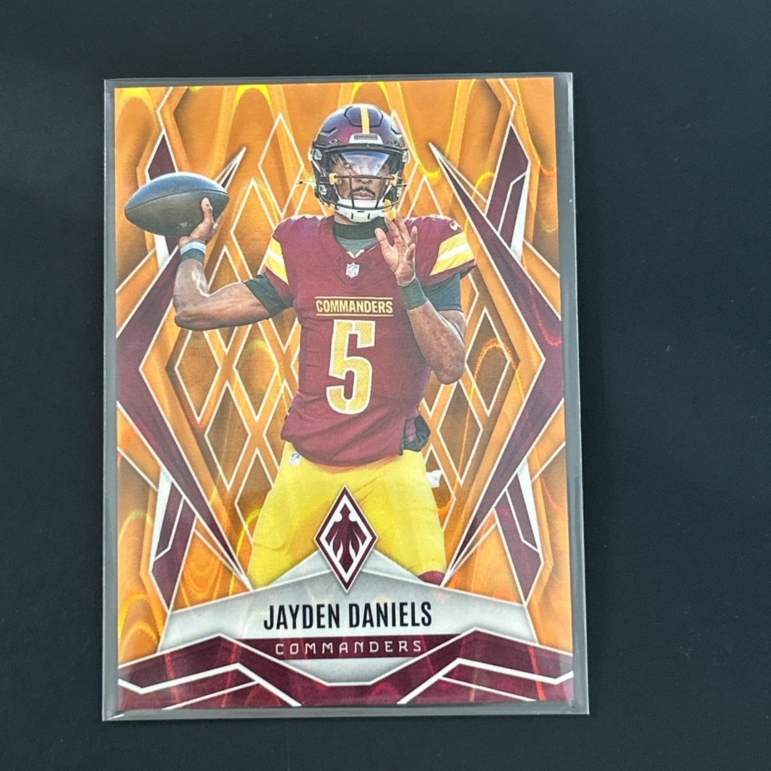 JAYDEN DANIELS 2025 Panini Phoenix Orange SEISMIC /20 - Commanders SSP!