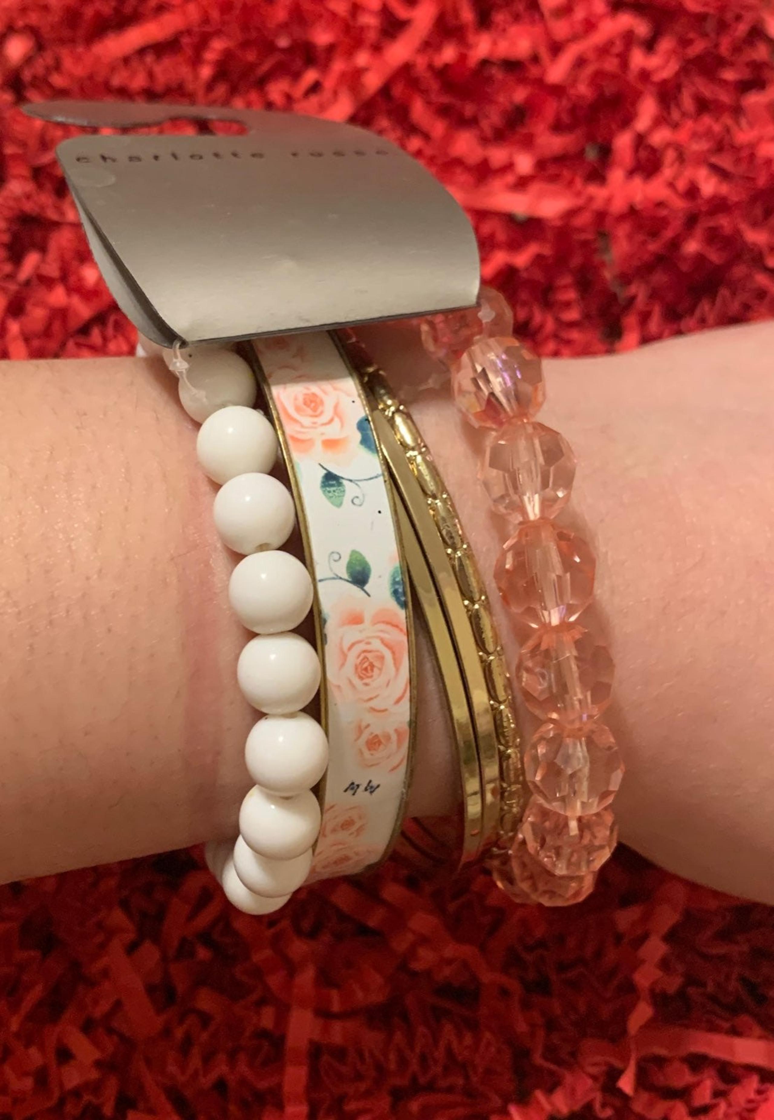 Charlotte russe rose bangle set