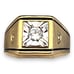 Vintage Uncas Ring Size 12 14K Gold Plate Cubic Zirconia Mid-Century Gent's 14O