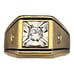 Vintage Uncas Ring Size 12 14K Gold Plate Cubic Zirconia Mid-Century Gent's 14O