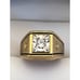 Vintage Uncas Ring Size 12 14K Gold Plate Cubic Zirconia Mid-Century Gent's 14O