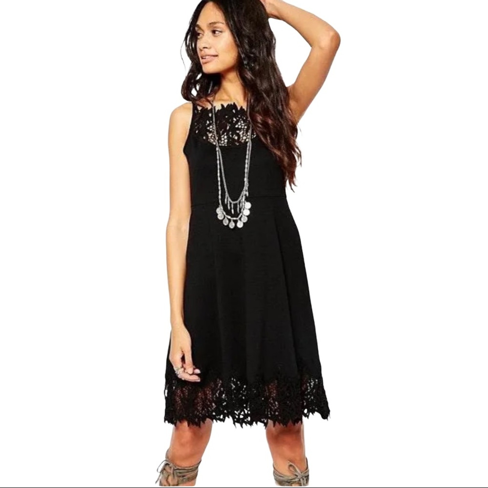 Free People Forget Me Not Crochet Dress