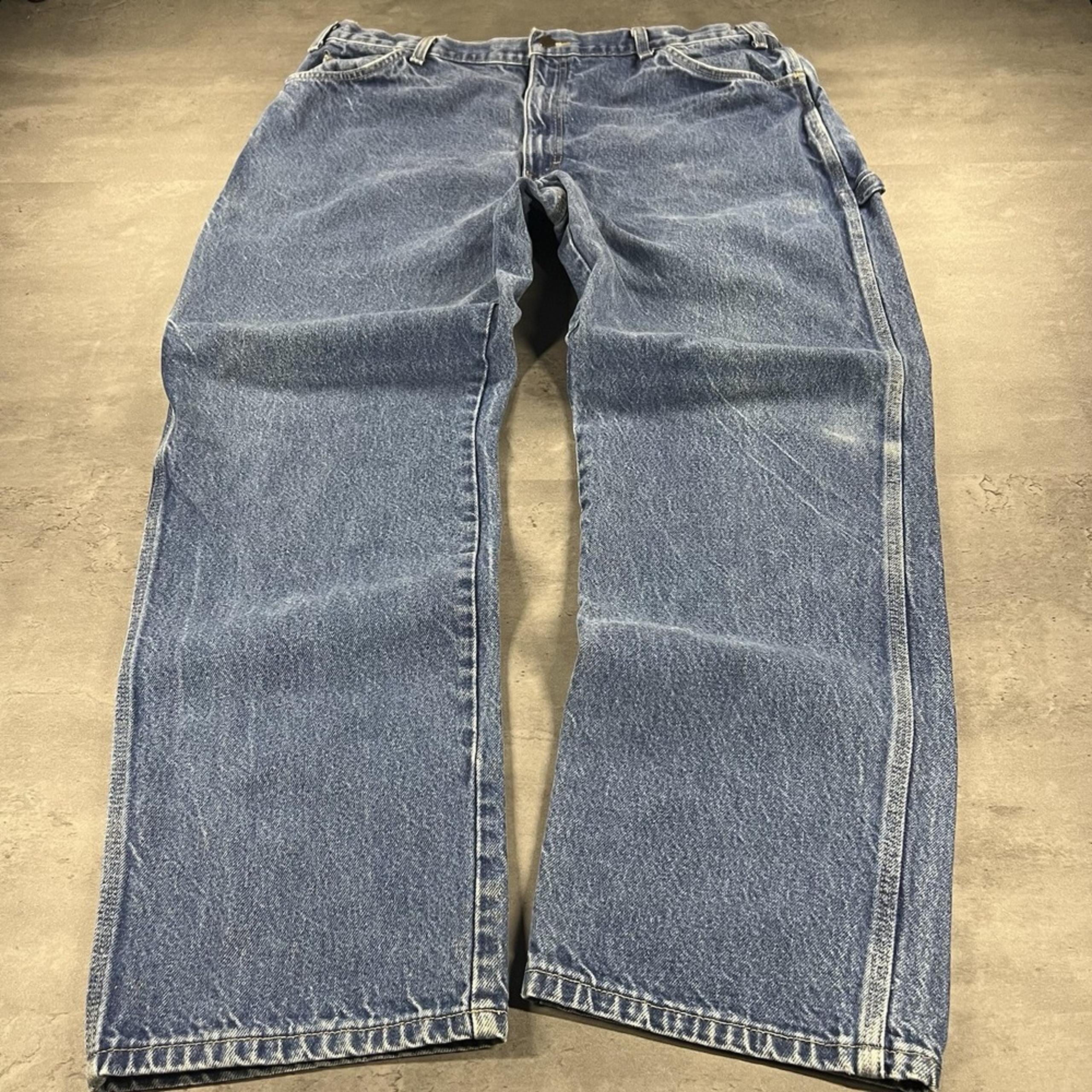 Dickies Jean Men 39x32 Blue Denim Carpenter Work Painter Utility Baggy Wide Leg