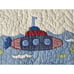 Vtg Pottery Barn Kids Submarine Gingham Blue Quilt 68” x 86” Full Nautical Boat