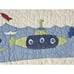 Vtg Pottery Barn Kids Submarine Gingham Blue Quilt 68” x 86” Full Nautical Boat