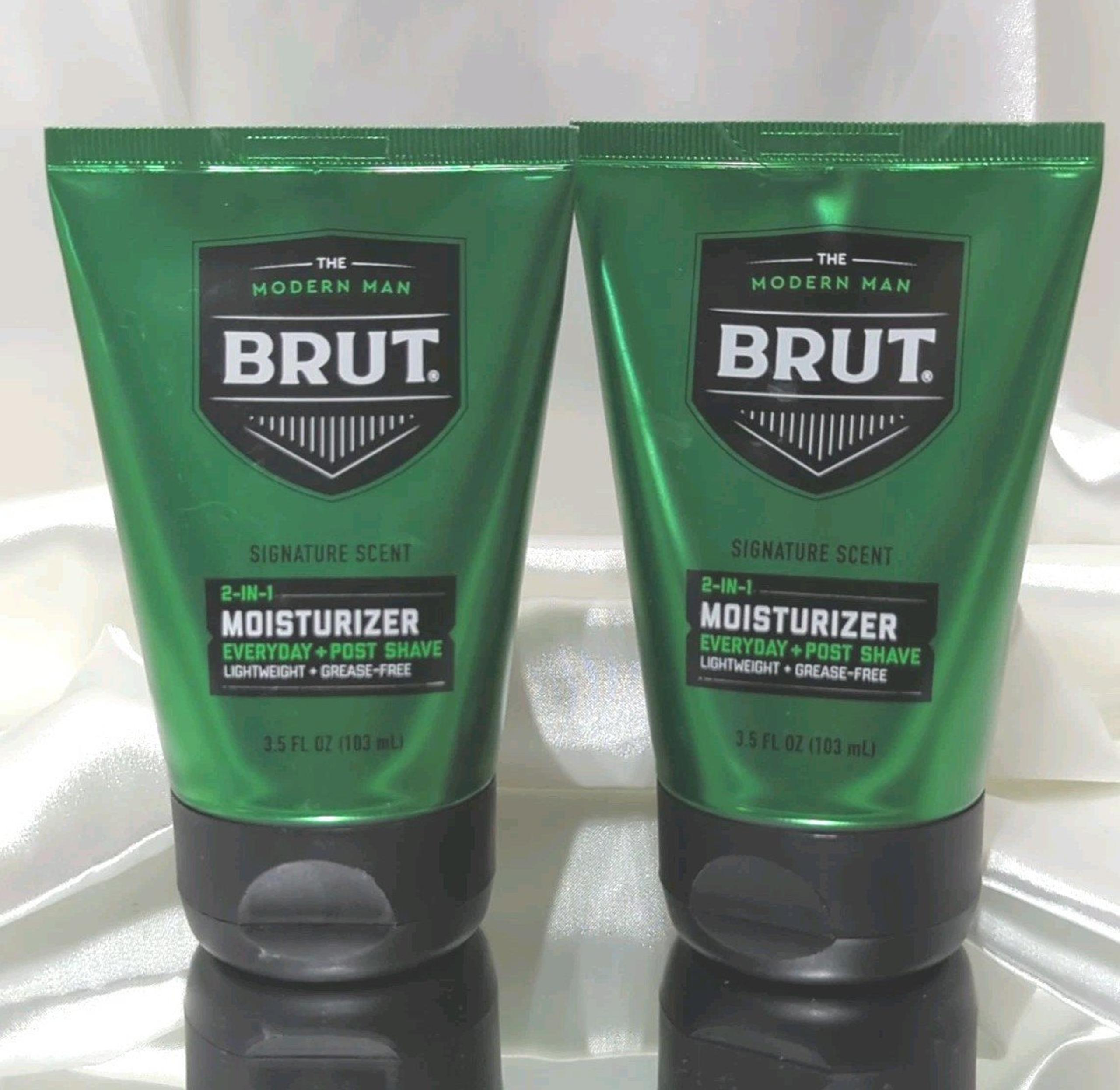 Lot 2 X Brut 2 in 1 Moisturizer Everyday Post Shave 3.5 oz Each Signature Scent